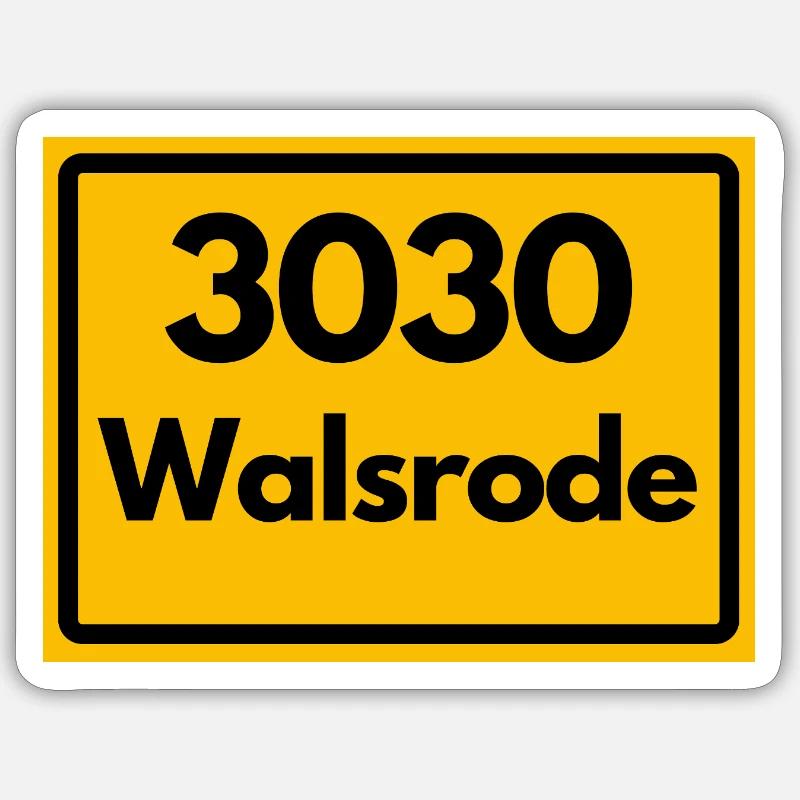ANCIEN CODE POSTAL RÉTRO 3030 WALSRODE VOGELW. Sticker taille S (10 x 10 cm)