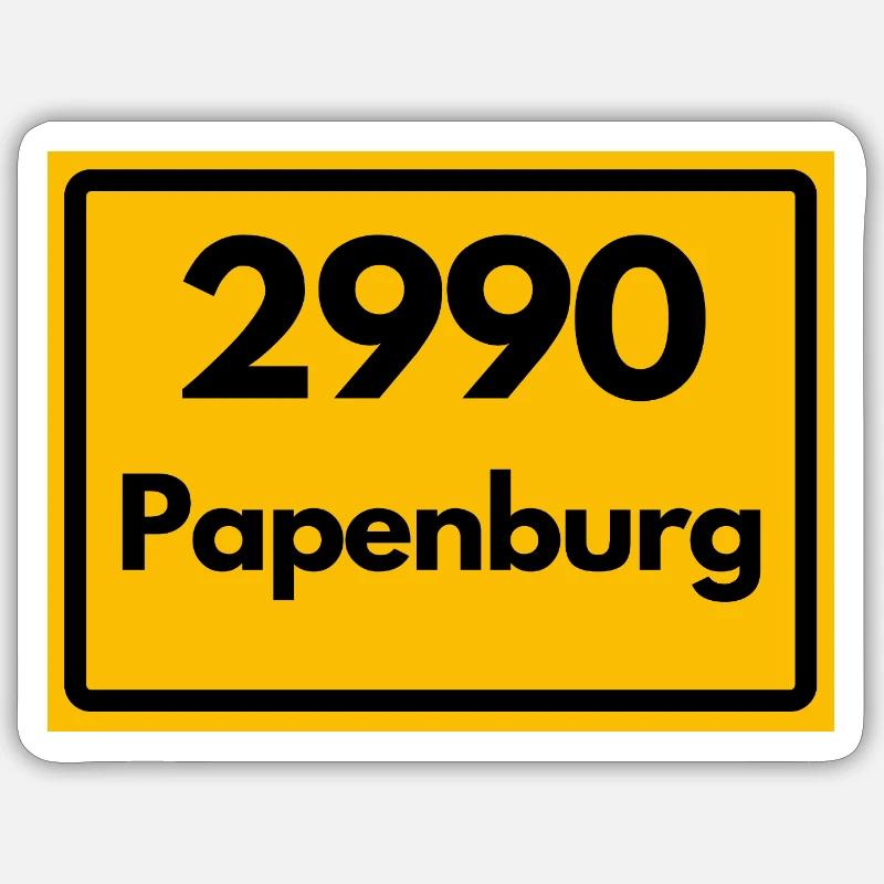 OLD POSTCODE POSTCODE RETRO 2990 PAPENBURG Sticker size S (10 x 10 cm)