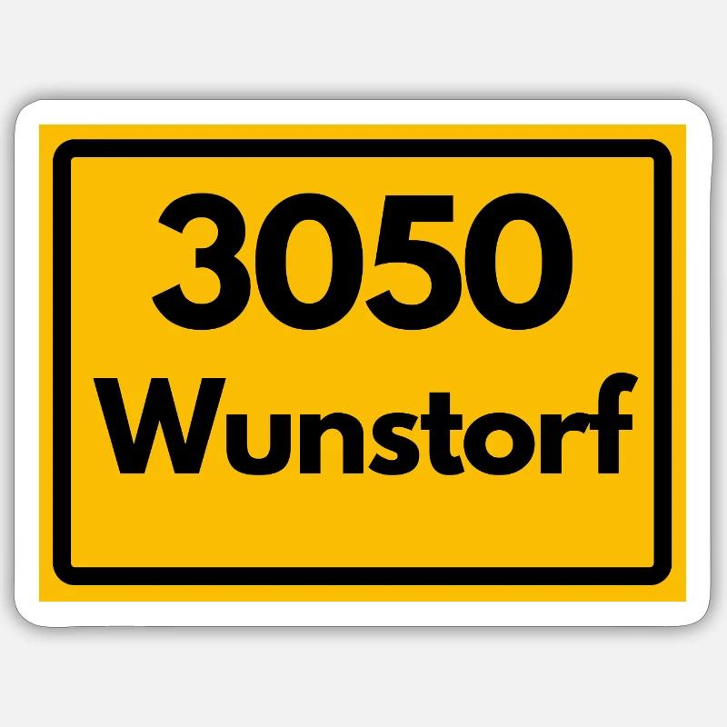 OLD POSTCODE POSTCODE RETRO 3050 WUNSTORF Sticker size S (10 x 10 cm)