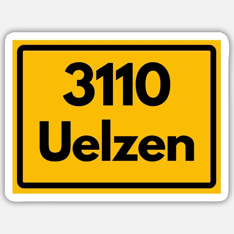 ANCIEN CODE POSTAL 3110 UELZEN HUNDERTWASSER Sticker taille S (10 x 10 cm)