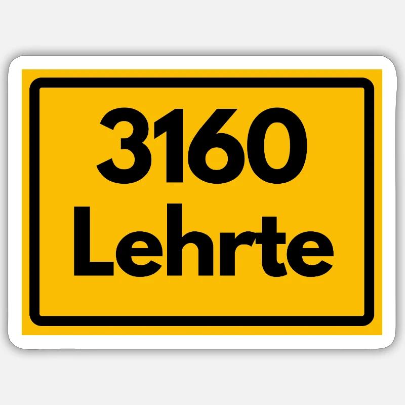 OLD POSTCODE ZIP CODE RETRO 3160 LEHRTE WASSERTURM Sticker size S (10 x 10 cm)