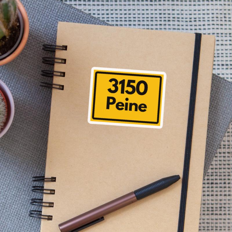 OLD POSTCODE ZIP CODE RETRO 3150 PEINE EULENSTADT Sticker size S (10 x 10 cm)