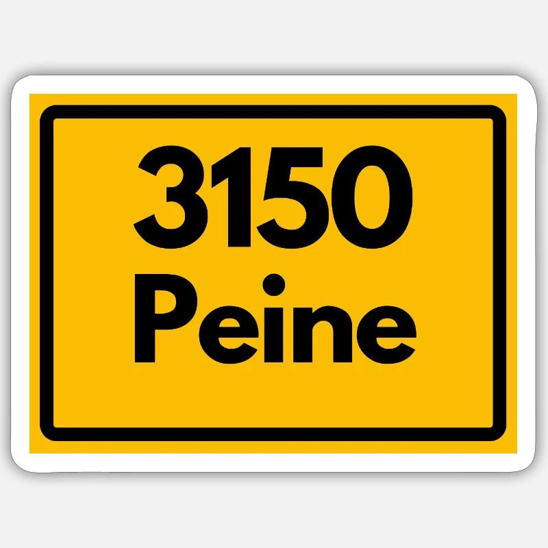 ANCIEN CODE POSTAL RÉTRO 3150 PEINE EULENSTADT Sticker taille S (10 x 10 cm)