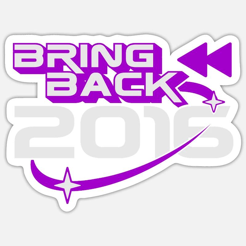 Bring 2016 Throwback Internet-Nostalgie zurück - Sticker Größe S (10 x 10 cm) - Mattweiß