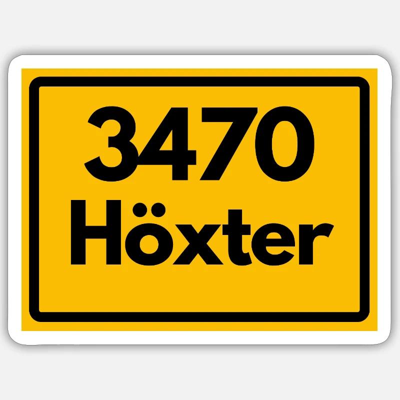 OLD POSTCODE POSTCODE RETRO 3470 HÖXTER WESERHOCH Sticker size S (10 x 10 cm)
