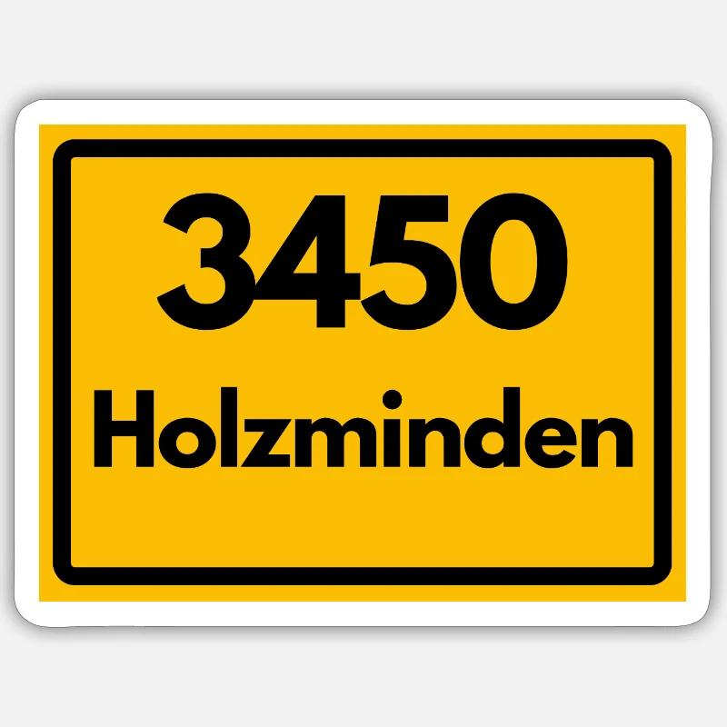 ANCIEN CODE POSTAL RETRO 3450 HOLZMINDEN WESER Sticker taille S (10 x 10 cm)