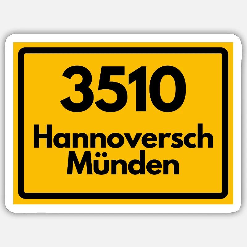 OLD POSTCODE ZIP CODE 3510 HANNOVERSCH MÜNDEN HANN Sticker size S (10 x 10 cm)