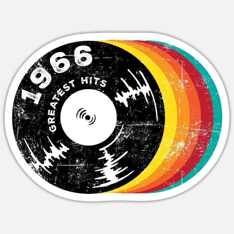 Grands succès 1966 - Sticker taille S (10 x 10 cm) - blanc mat