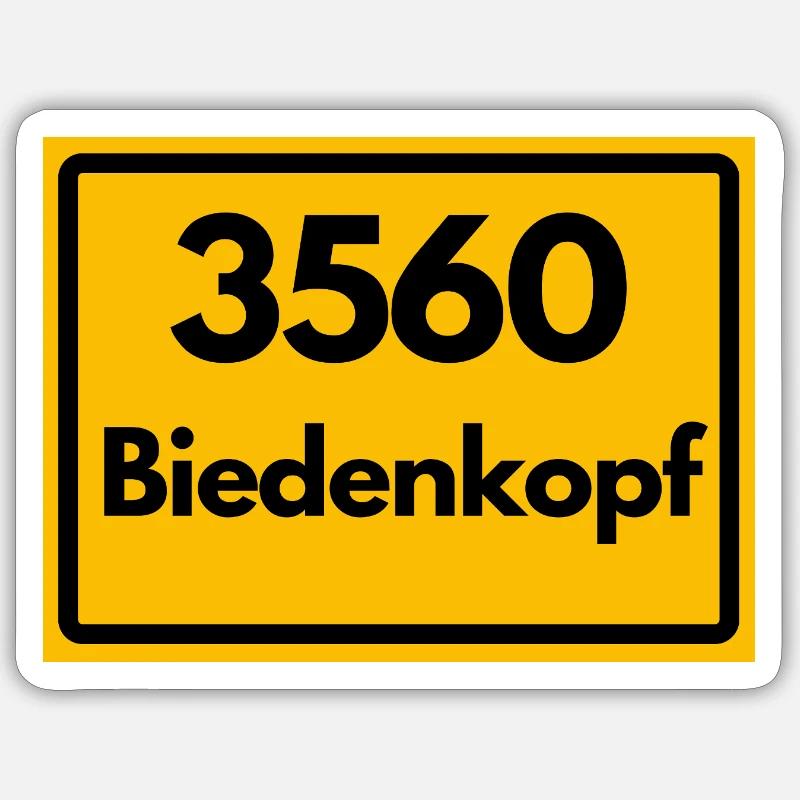 OLD POSTCODE POSTCODE RETRO 3560 BIEDENKOPF Sticker size S (10 x 10 cm)