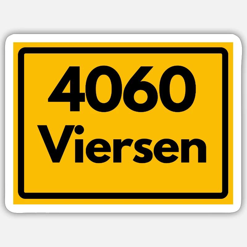 ANCIEN CODE POSTAL RETRO 4060 VIERSEN Sticker taille S (10 x 10 cm)