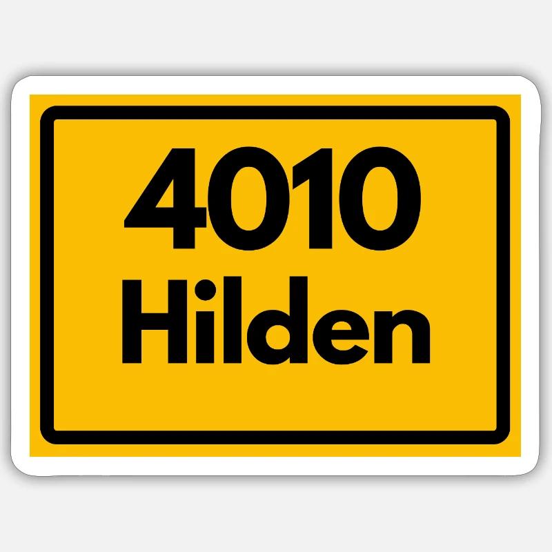 OLD POSTCODE POSTCODE RETRO 4010 HILDEN – FACHWERK Sticker size S (10 x 10 cm)