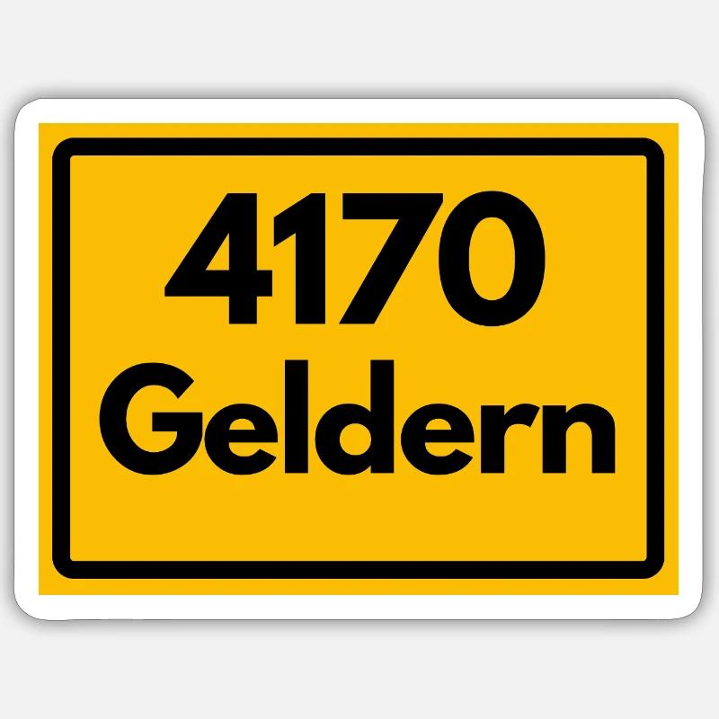 ANCIEN CODE POSTAL RÉTRO 4170 GELDERN Sticker taille S (10 x 10 cm)