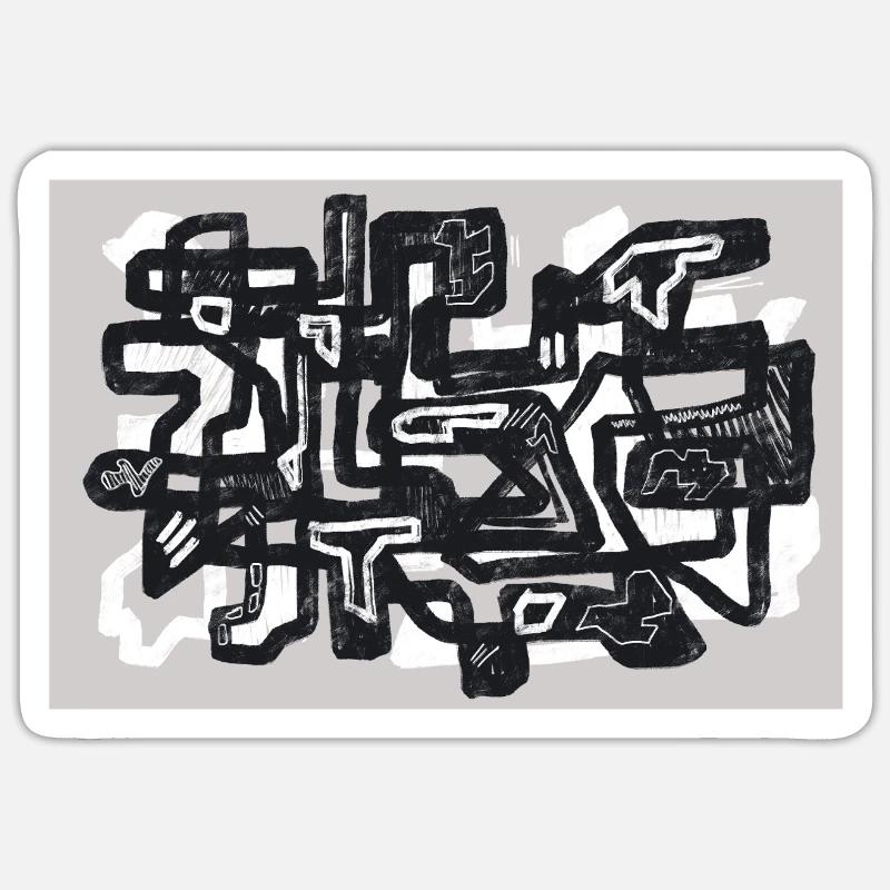 Small Turns - Sticker taille S (10 x 10 cm) - blanc mat