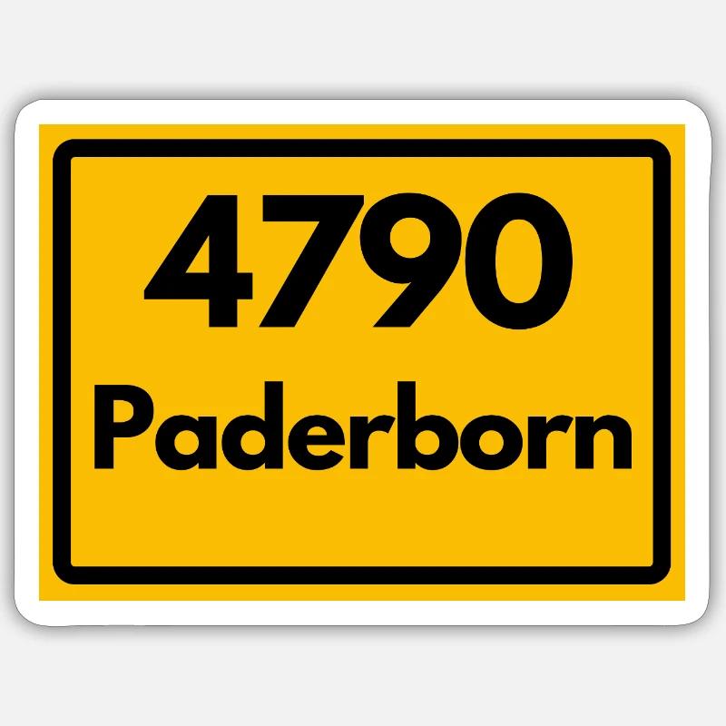 ANCIEN CODE POSTAL RETRO 4790 PADERBORN Sticker taille S (10 x 10 cm)