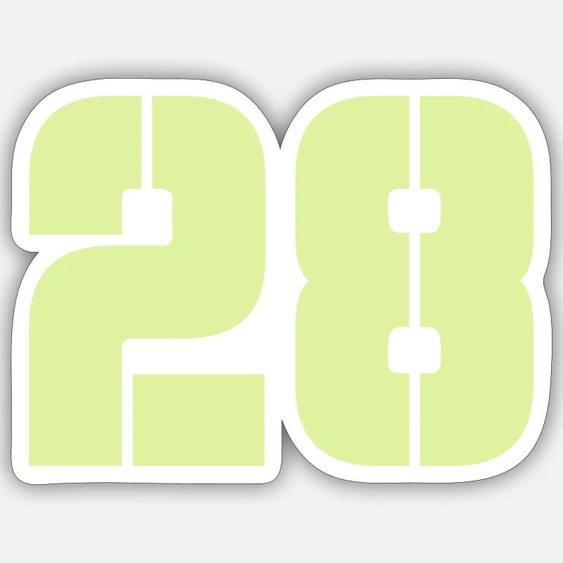 28 - Sticker Größe S (10 x 10 cm) - Mattweiß