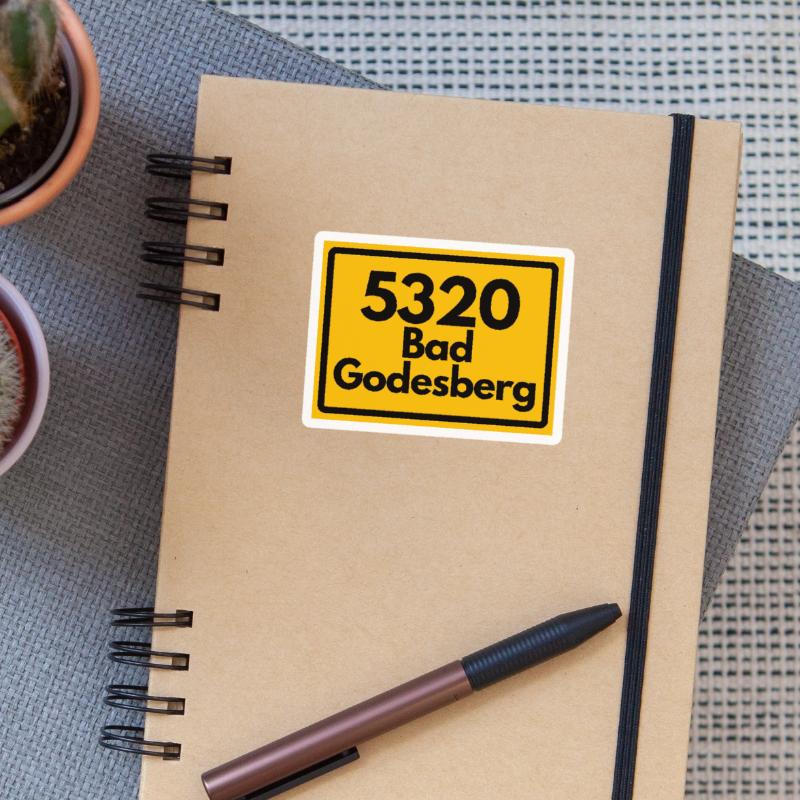 OLD POSTCODE POSTCODE RETRO 5320 Bad Godesberg NRW Sticker size S (10 x 10 cm)