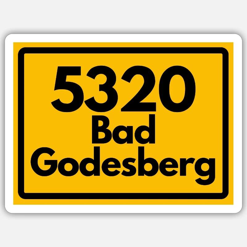 ANCIEN CODE POSTAL RETRO 5320 Bad Godesberg NRW Sticker taille S (10 x 10 cm)