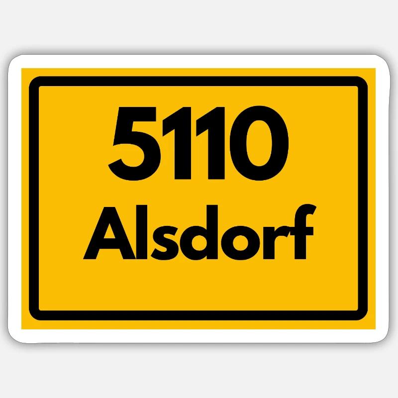 ANCIEN CODE POSTAL RETRO 5110 ALSDORF Sticker taille S (10 x 10 cm)