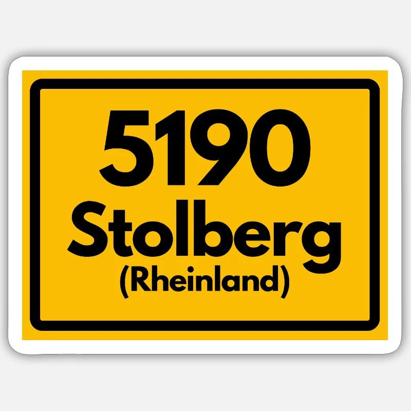 OLD POSTCODE ZIP CODE 5190 STOLBERG (RHINELAND) Sticker size S (10 x 10 cm)