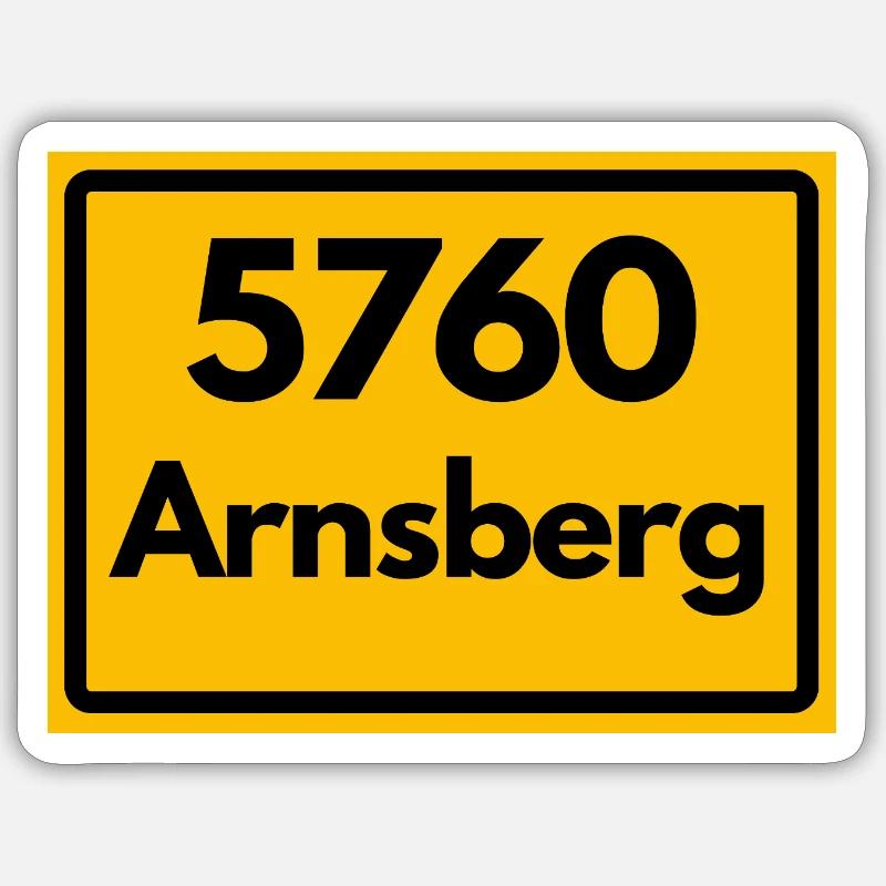 ANCIEN CODE POSTAL RÉTRO 5760 ARNSBERG - Sticker taille S (10 x 10 cm) - blanc mat