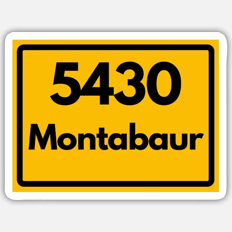 ANCIEN CODE POSTAL RETRO 5430 MONTABAUR Sticker taille S (10 x 10 cm)
