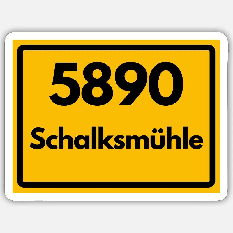 ALTE POSTLEITZAHL PLZ RETRO 5890 SCHALKSMÜHLE Sticker Größe S (10 x 10 cm)