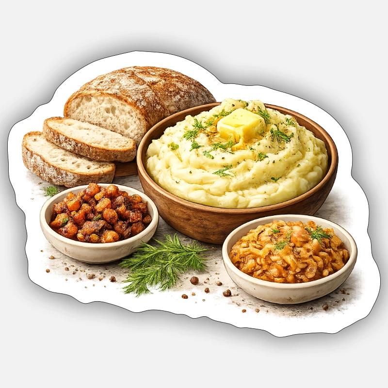 Mashed potatoes with shkvarki Sticker size S (10 x 10 cm)