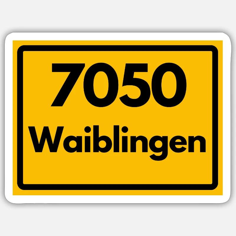OLD POSTCODE POSTCODE RETRO 7050 WAIBLINGEN HEIMAT Sticker size S (10 x 10 cm)