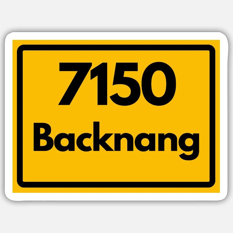 OLD POSTCODE POSTCODE RETRO 7150 BACKNANG HEIMAT Sticker size S (10 x 10 cm)