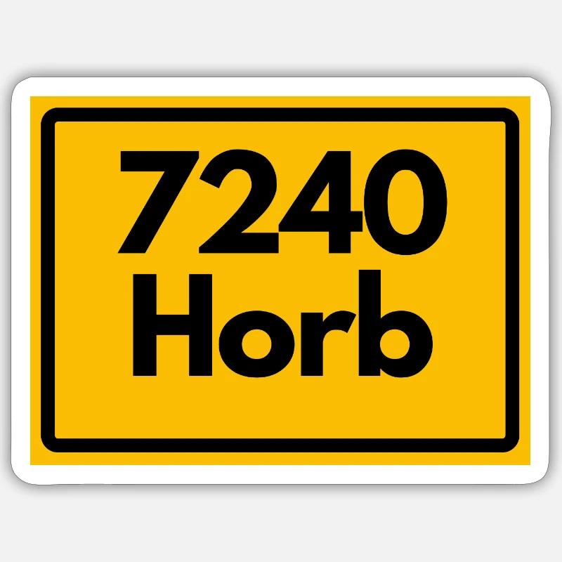 ANCIEN CODE POSTAL RETRO 7240 HORB HEIMATSTOLZ Sticker taille S (10 x 10 cm)