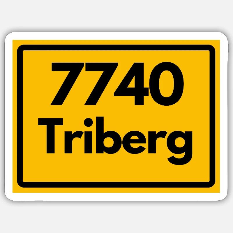 ANCIEN CODE POSTAL RÉTRO 7740 TRIBERG HEIMAT Sticker taille S (10 x 10 cm)