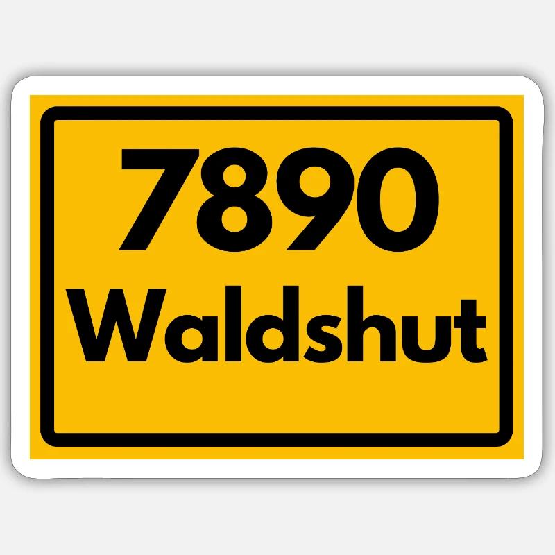 OLD POSTCODE POSTCODE RETRO 7890 WALDSHUT HEIMAT Sticker size S (10 x 10 cm)