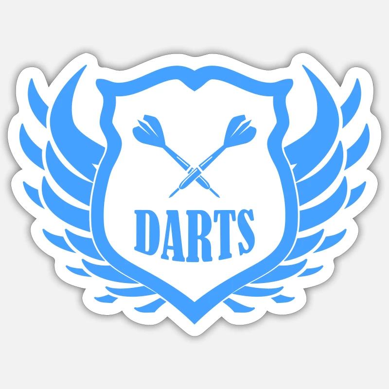 darts_shield- - Sticker size S (10 x 10 cm) - white matte