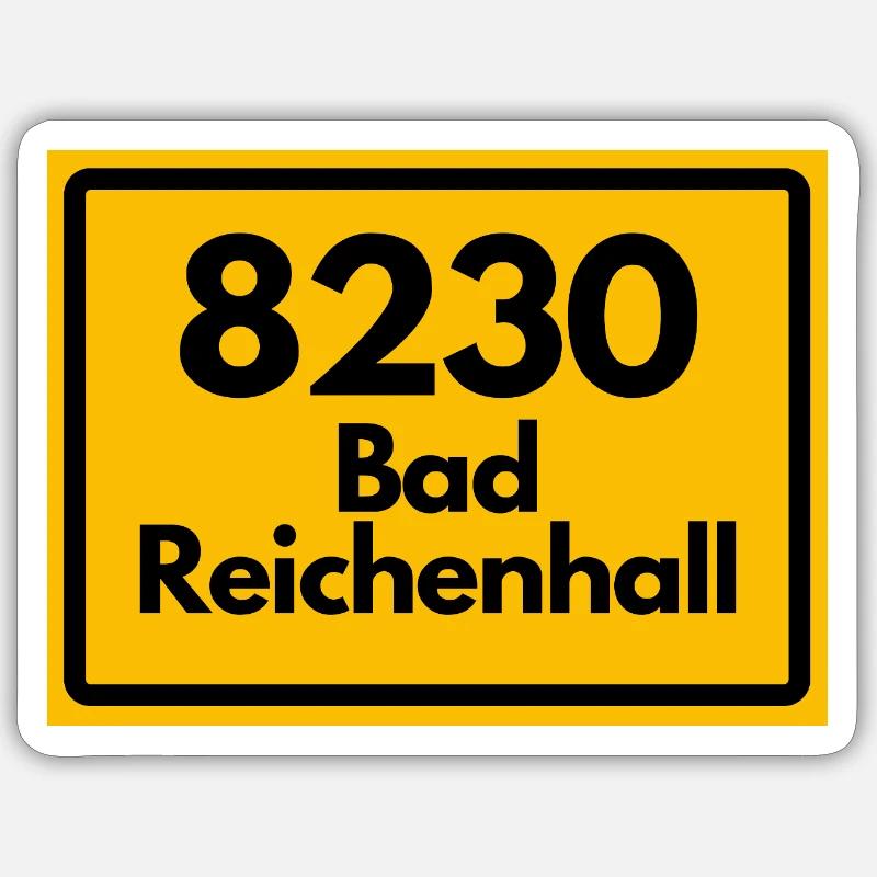 ANCIEN CODE POSTAL RÉTRO 8230 BAD REICHENHALL HEIMA Sticker taille S (10 x 10 cm)