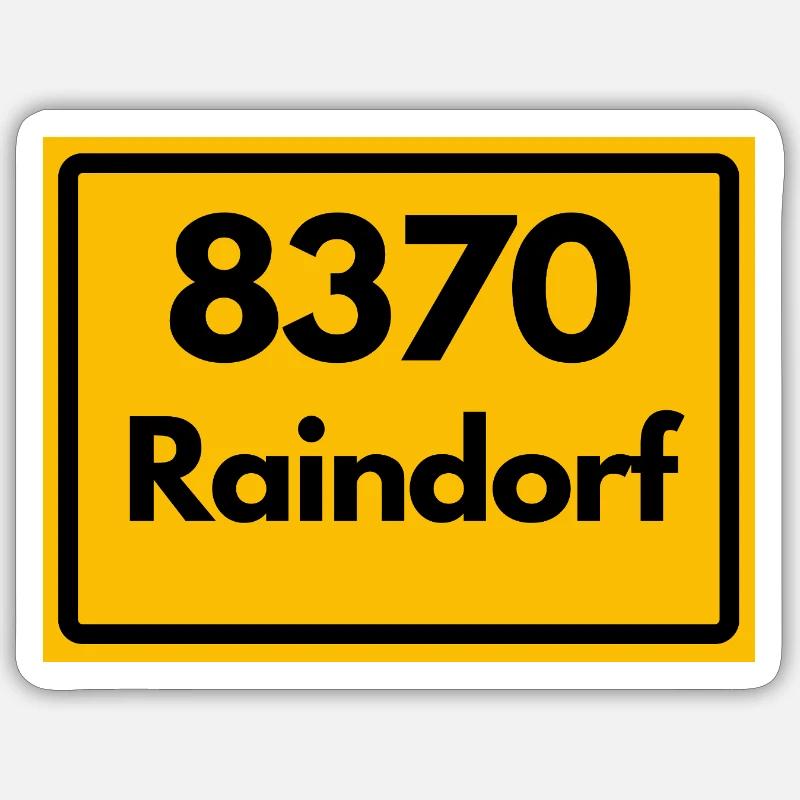 ANCIEN CODE POSTAL RETRO 8370 RAINDORF HEIMATT Sticker taille S (10 x 10 cm)