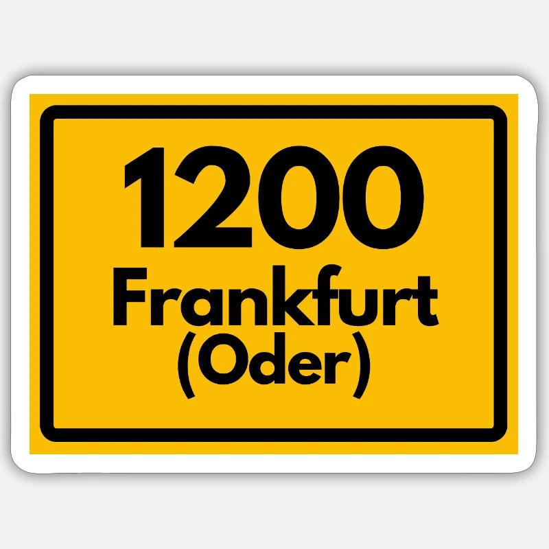 ALTE POSTLEITZAHL PLZ RETRO 1200 FRANKFURT ODER Sticker Größe S (10 x 10 cm)