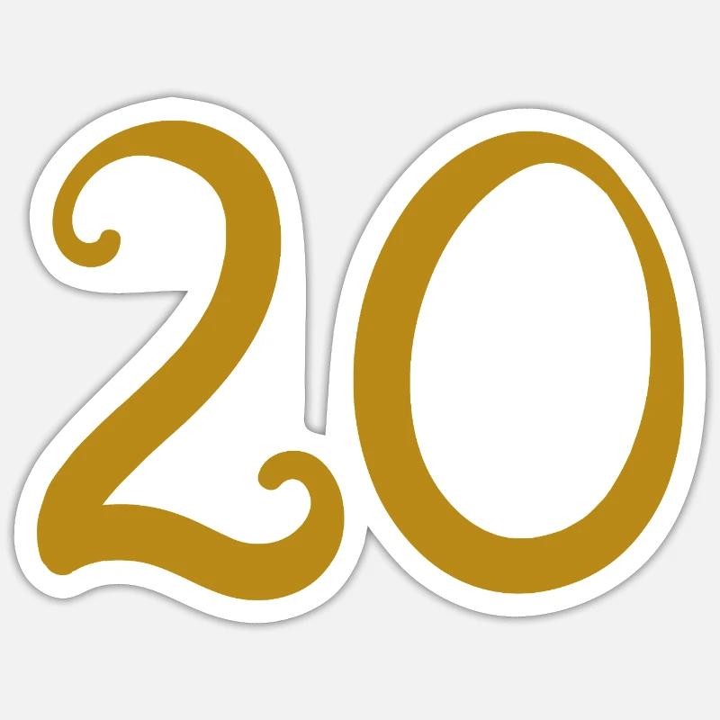 20 - Sticker size S (10 x 10 cm) - white matte