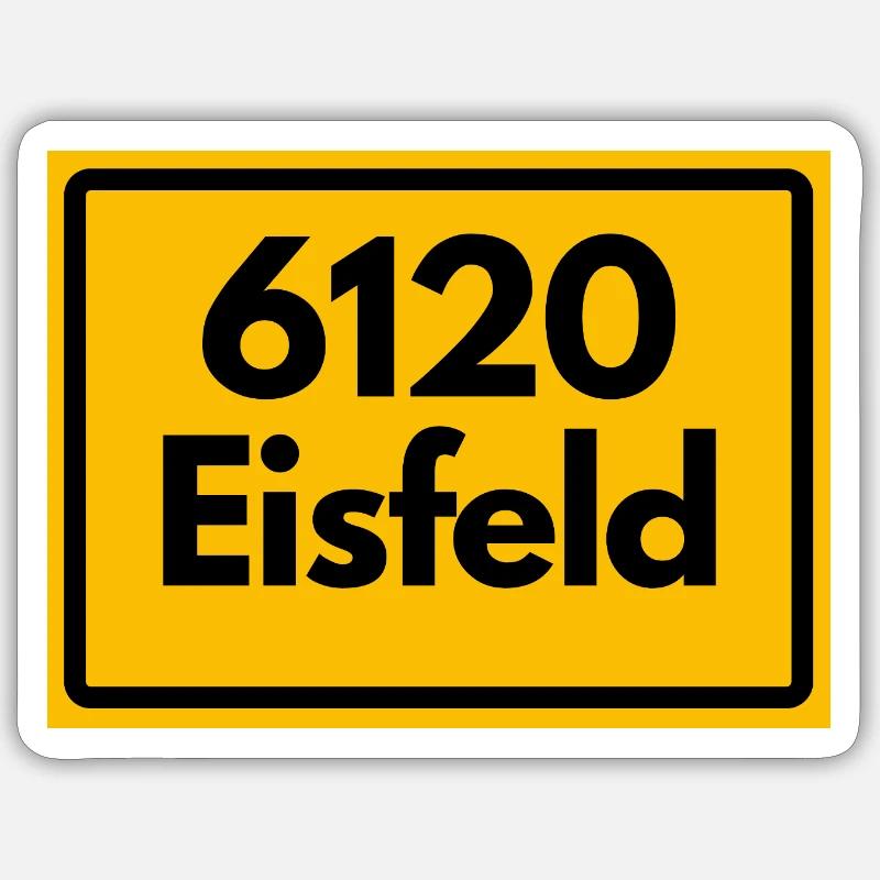 Old Zip Code 6120 Eisfeld | GDR - Sticker size S (10 x 10 cm) - white matte