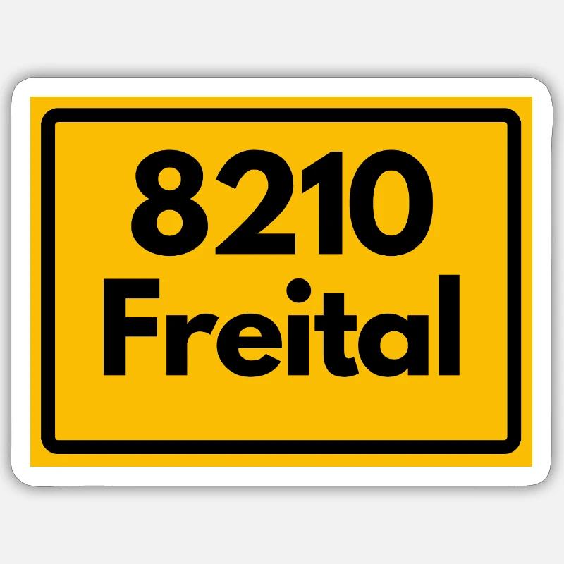 OLD POSTCODE POSTCODE 8210 FREITAL SAXONY - Sticker size S (10 x 10 cm) - white matte