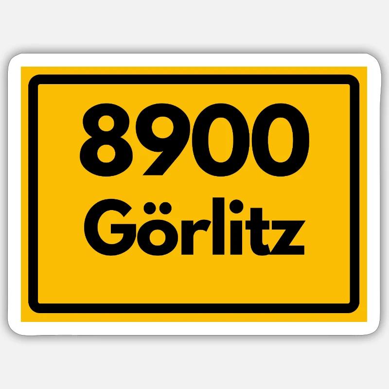 8900 02826 GÖRLITZ SACHSEN 8900 - Sticker Größe S (10 x 10 cm) - Mattweiß