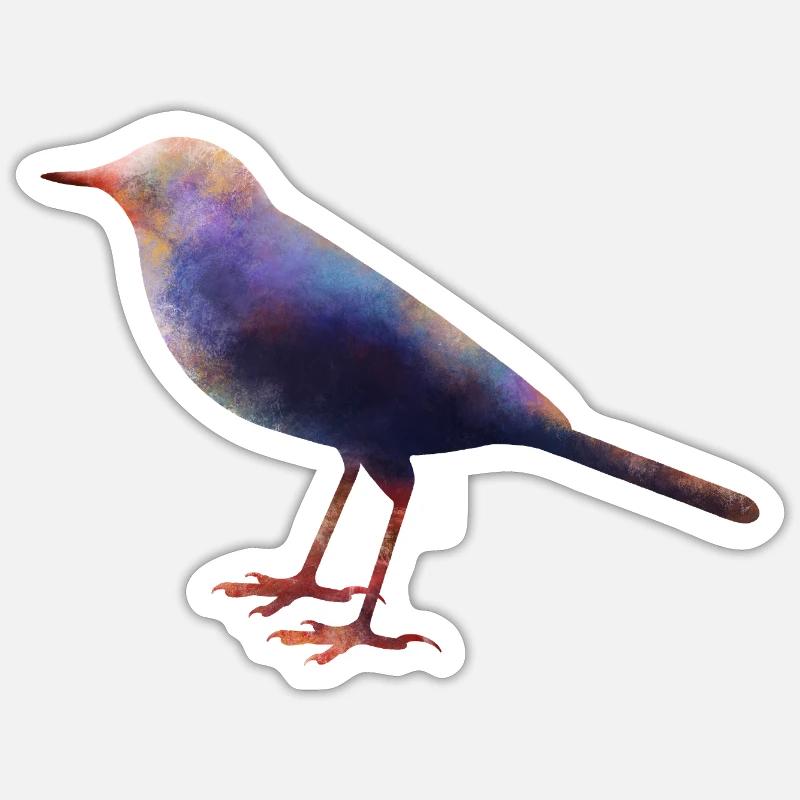 Schafstelze - Sticker Größe S (10 x 10 cm) - Mattweiß