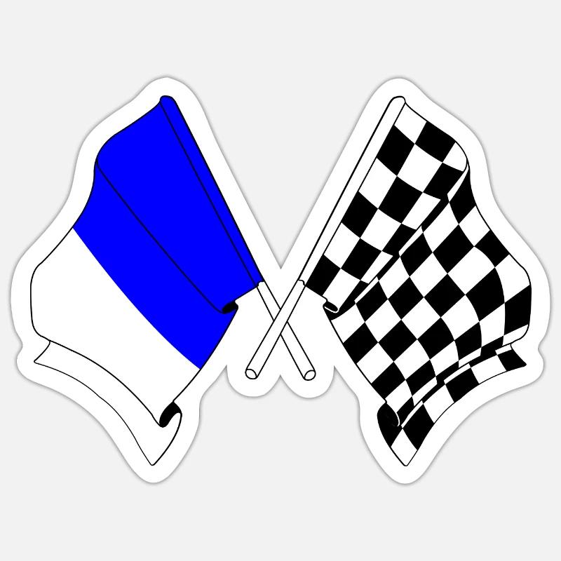 Spa Racing Flags - Sticker size S (10 x 10 cm) - white matte