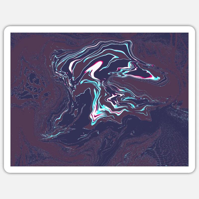 Vortex en tourbillon néon - Sticker taille S (10 x 10 cm) - blanc mat