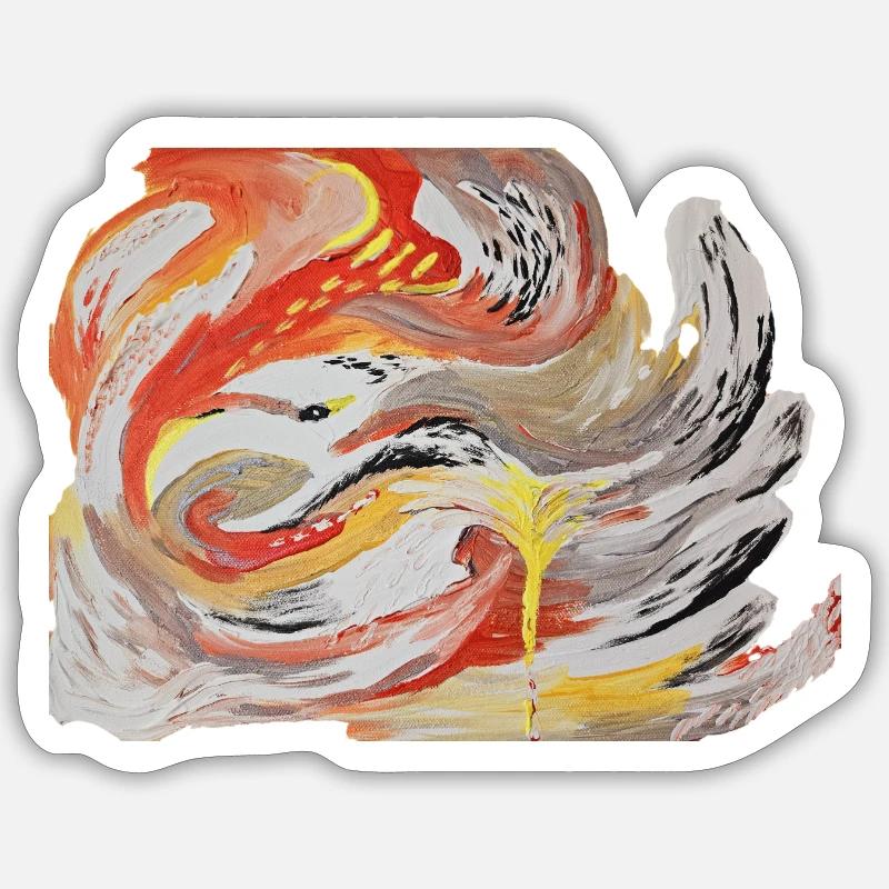 PHÖNIX  - Sticker Größe S (10 x 10 cm) - Mattweiß