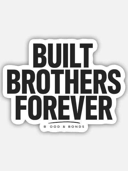 Brüder Für Immer Ewige Bande - Sticker Größe S (10 x 10 cm) - Mattweiß