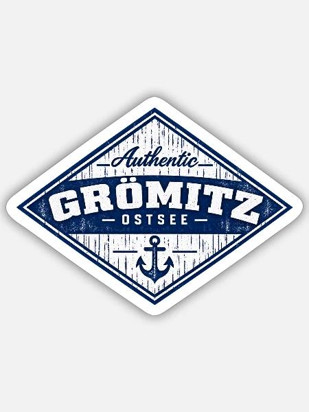 Grömitz - Ostsee - Deutschland - Riesenrad - Sticker Größe S (10 x 10 cm) - Mattweiß