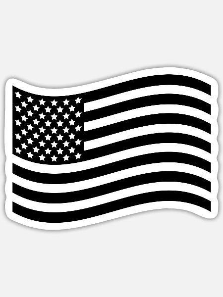 Flagge der Vereinigten Staaten - Sticker Größe S (10 x 10 cm) - Mattweiß
