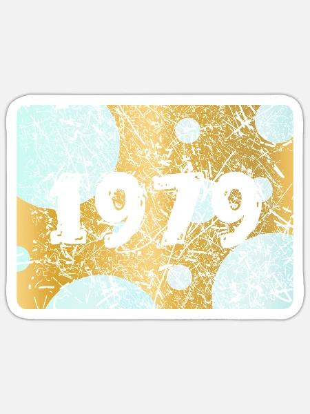 Jahr 1979 - Sticker Größe S (10 x 10 cm) - Mattweiß