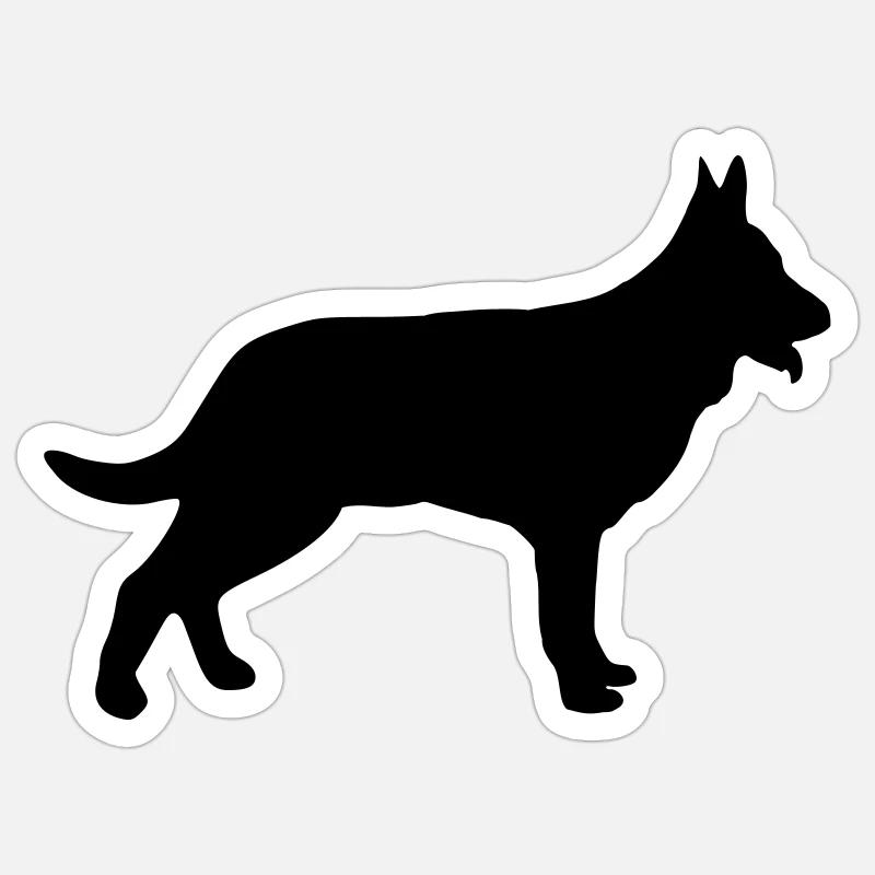 Schäferhund Sticker Größe S (10 x 10 cm)