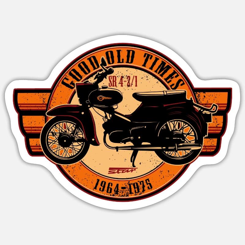 Simson SR 4-1/2 Star - Sticker Größe S (10 x 10 cm) - Mattweiß